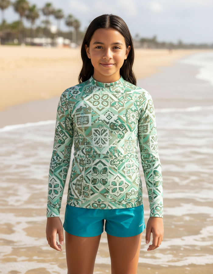 Rashguard — Youth Jelly Mint Helix