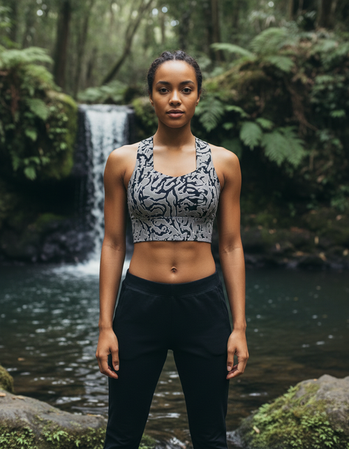 Lattice Sports Bra Longline Sports Bra — Dripper