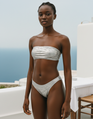 White Onyx Chroma Bandeau Bikini Bandeau Bikini — Dripper