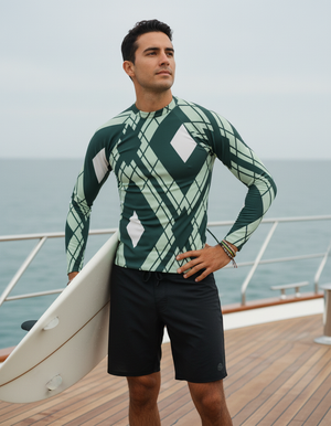 Men's Jelly Mint Duet men's rashguards