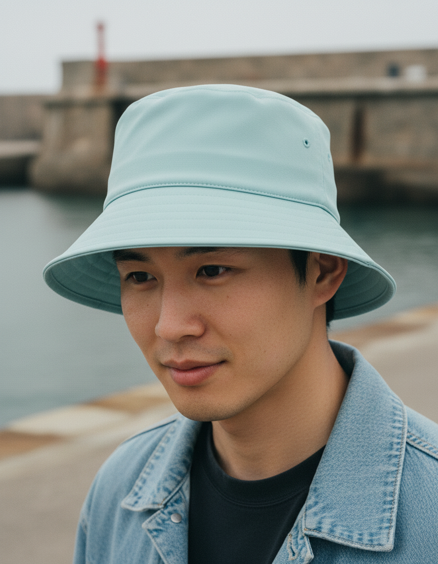 Bucket hat in Duck Egg