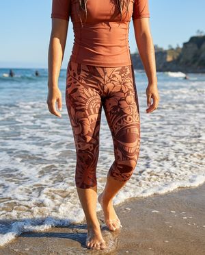 Burnt Sienna Honua Kai swim & gym leggings
