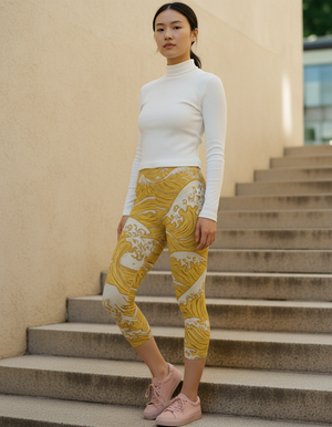 Yellow Kaze capri yoga leggings