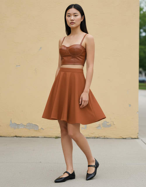 Burnt Sienna Beach Skirt