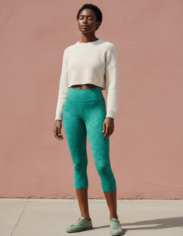 Tropical Collection capri yoga leggings