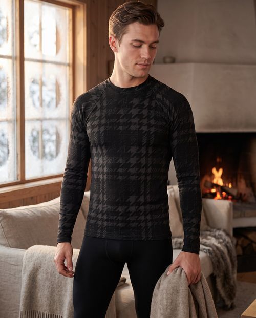 Ink Houndstooth Base Layer Top