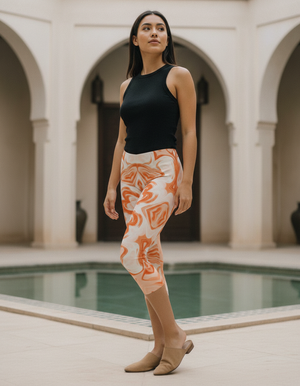 Citrus Orange Palette leggings