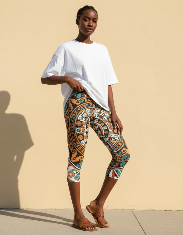 Aztec Collection capri leggings