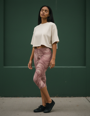 Dusty Rose Lumina capri leggings