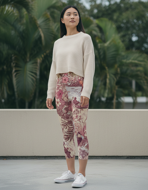 Rhodonite Kaimana capri yoga leggings