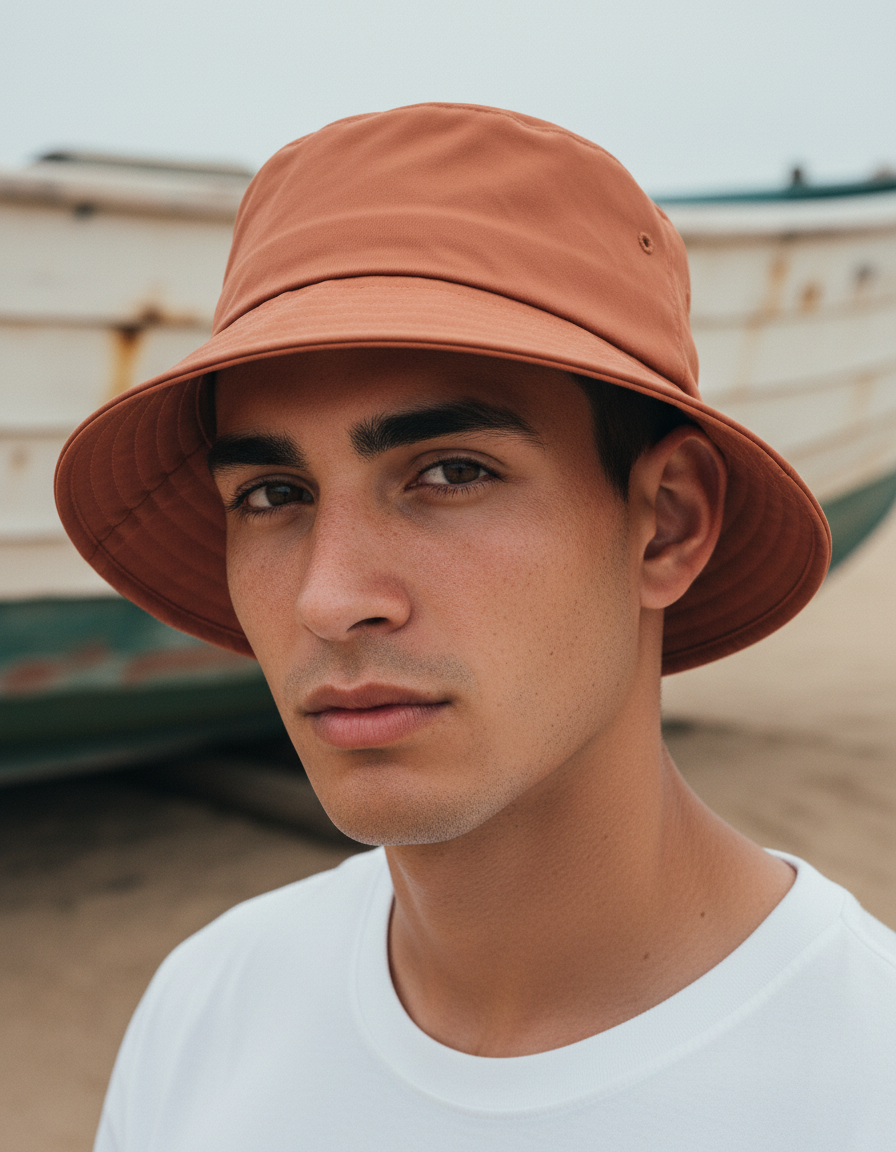 Bucket hat in Henna