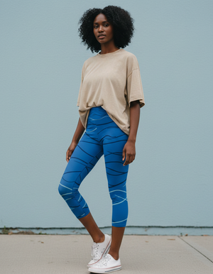 Marina Aqua capri yoga leggings