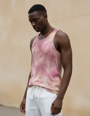 Men's Millennial Pink Frost tank tops