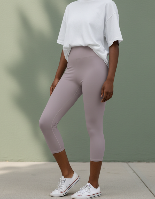 Burnished Lilac Capri Yoga Leggings