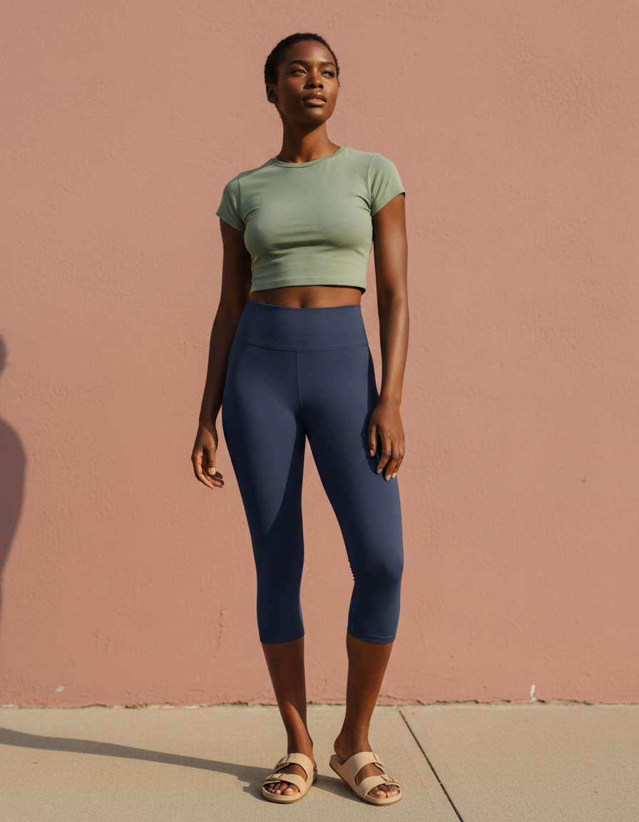 Capri-Yoga Leggings in Rhodonite