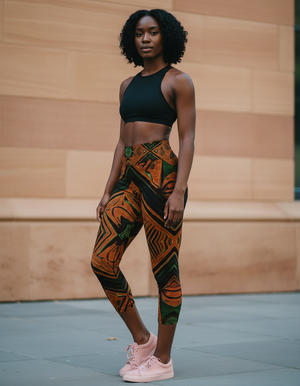 Ankara Collection capri yoga leggings
