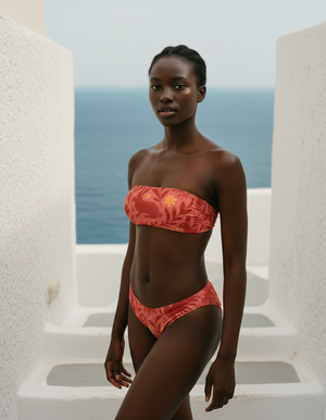 Fiery Red Ritmo Bandeau Bikini Bandeau Bikini — Dripper