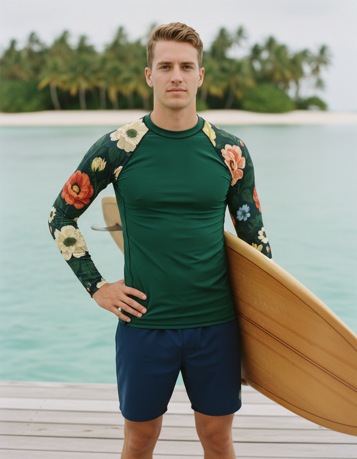 Rashguard — Men's Runway Emerald Elysium
