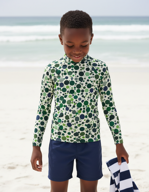 Runway Emerald Dapple Rash Guard Kids Rash Guard — Dripper
