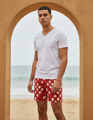 Amaranth Tide men's swim trunks