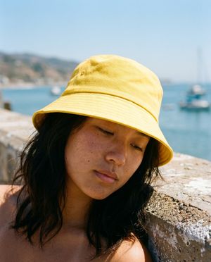 Yellow Steel & Cloud bucket hats