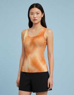 Women's Citrus Orange Frost tank tops
