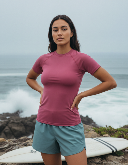 Raspberry Rash Guard Men's Rashguard — Lolekai