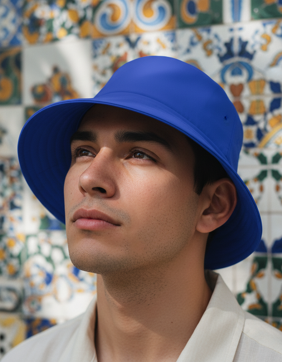 Bucket hat in Klein Blue
