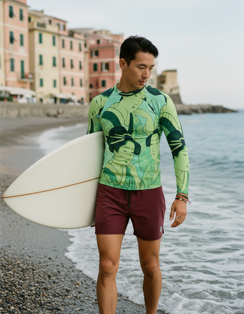 Jelly Mint Elysium Rash Guard Men's Rashguard — Dripper