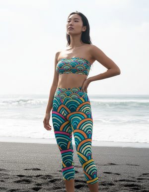 Sakura Capri Yoga Leggings Capri Yoga Leggings — Dripper