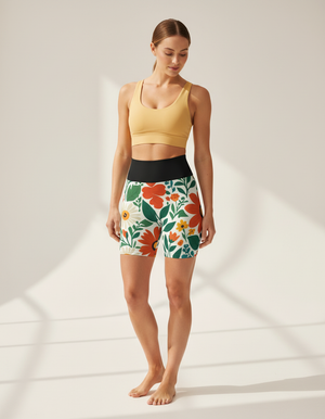 Petal Yoga Shorts Yoga Shorts — Dripper