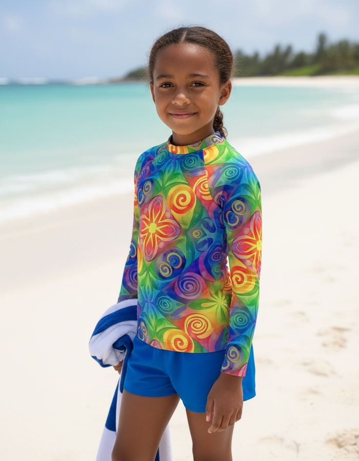 Rashguard — Kids Lime Prism