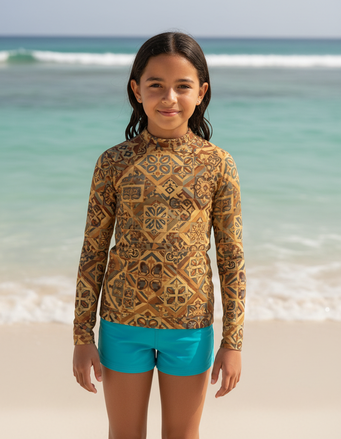 Rashguard — Kids Amber Haze Helix