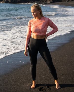 Women's Coral Eclipse women's crop-top rashguards