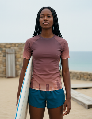 Women's Tea Rose Kairo women's short-sleeve rashguards