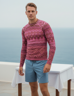 Men's Millennial Pink Serenade men's short-sleeve rashguards