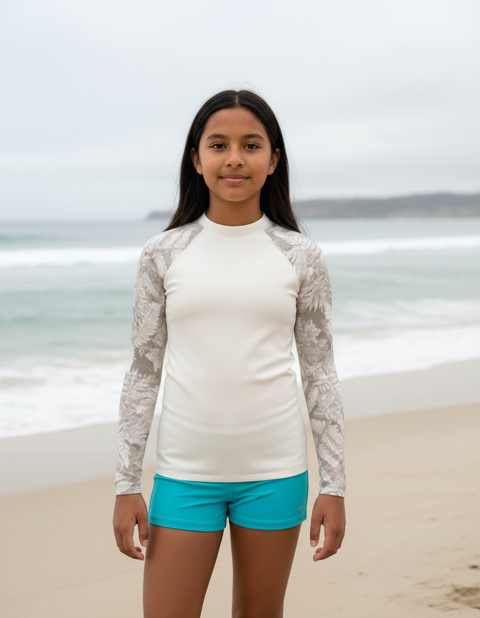 Rashguard — Youth White Onyx Verdant