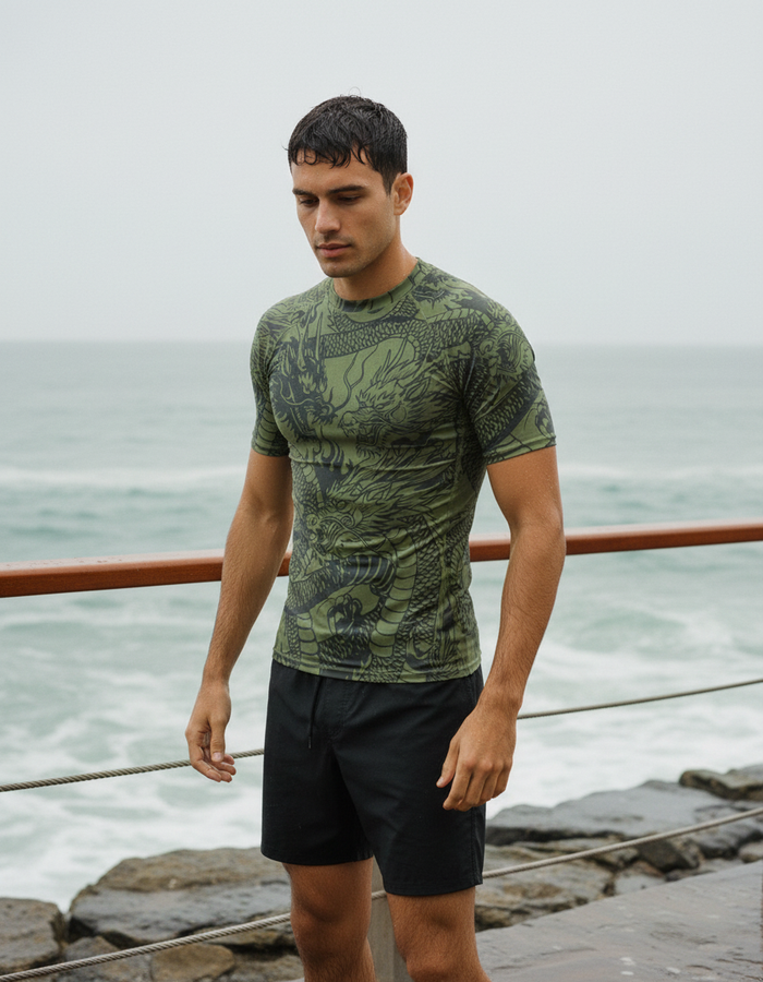 Rashguard — Men's Forest Green Ember