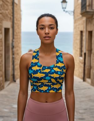 Whale Shark longline sports bras