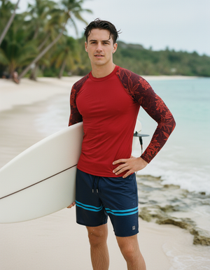 Men's Fiery Red Kumo men's rashguards