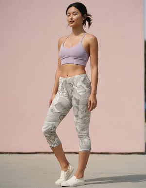 White Onyx Edo Capri Leggings Capri Leggings — Dripper