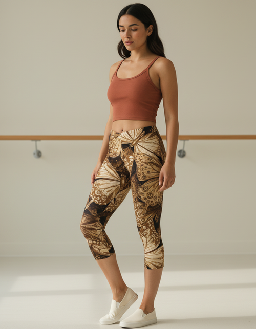 Amber Haze Chrysalis capri leggings