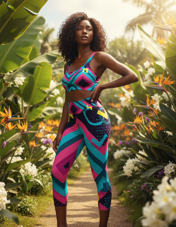 Memphis Collection capri yoga leggings