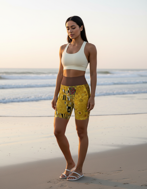 Klimt The Kiss Yoga Shorts yoga shorts