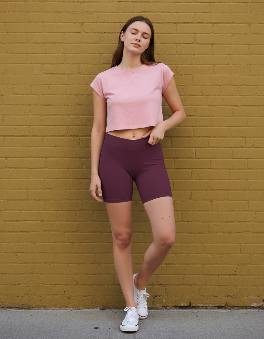 Short Shorts in Amaranth