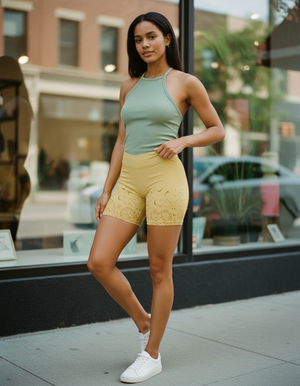 Lemon Yellow Nimbus Short Shorts Short Shorts — Dripper