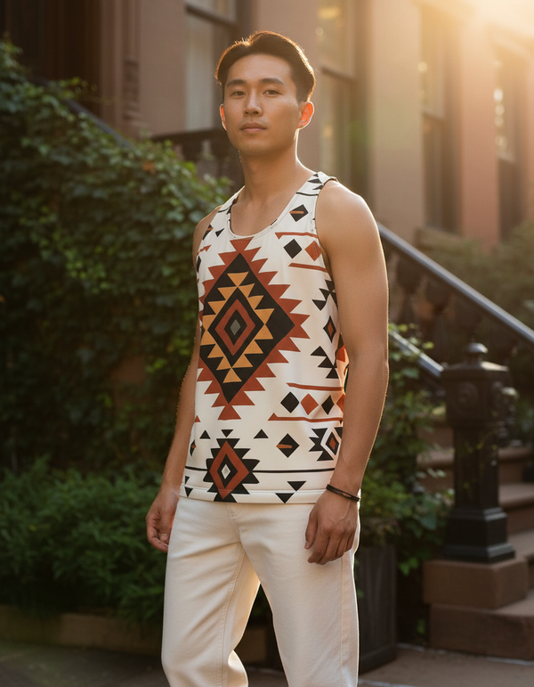 White men's tank tops — Dripper
