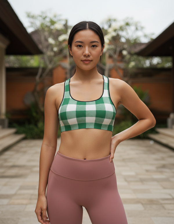 Gingham Collection sports bras