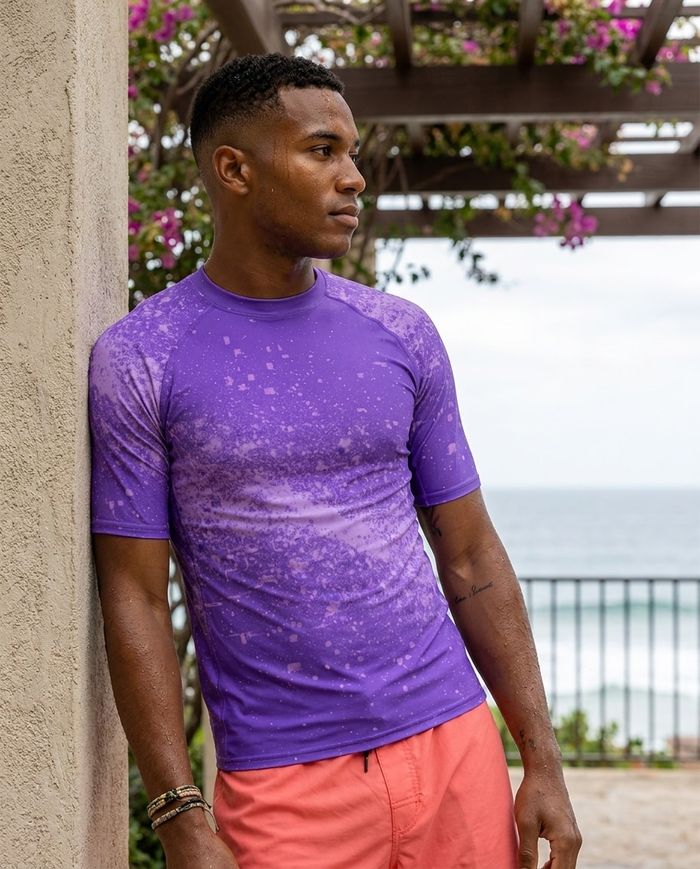 Rashguard — Men's Purple Pixelate