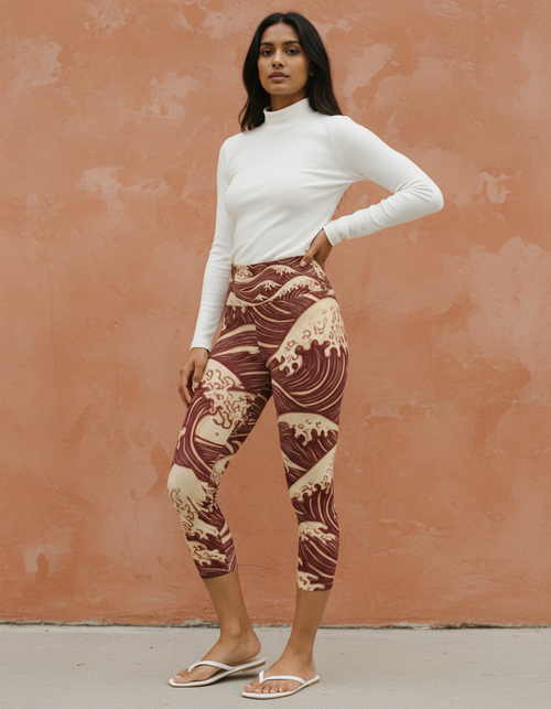 Lava Falls Kaze Capri Yoga Leggings Capri Yoga Leggings — Dripper